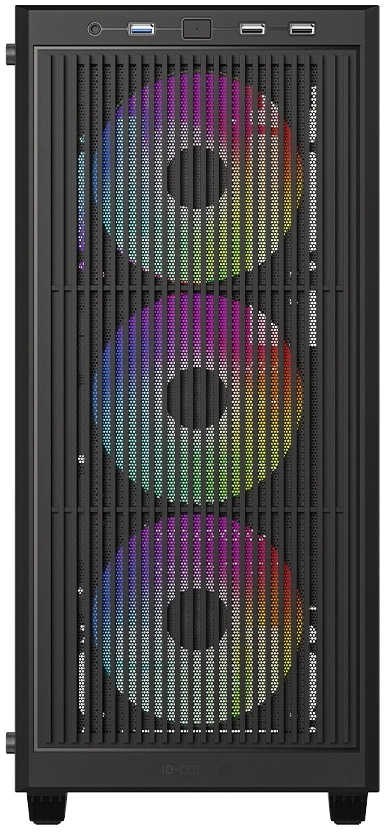Корпус ID-Cooling Ware 310 черный без БП ATX 6x120mm 2xUSB2.0 1xUSB3.0 audio bott PSU — миниатюра 2