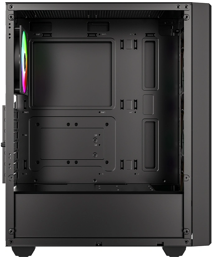 Корпус ID-Cooling Ware 310 черный без БП ATX 6x120mm 2xUSB2.0 1xUSB3.0 audio bott PSU — миниатюра 3