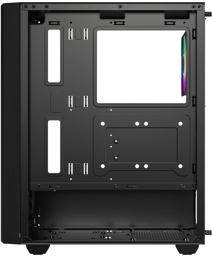 Корпус ID-Cooling Ware 310 черный без БП ATX 6x120mm 2xUSB2.0 1xUSB3.0 audio bott PSU — миниатюра 4
