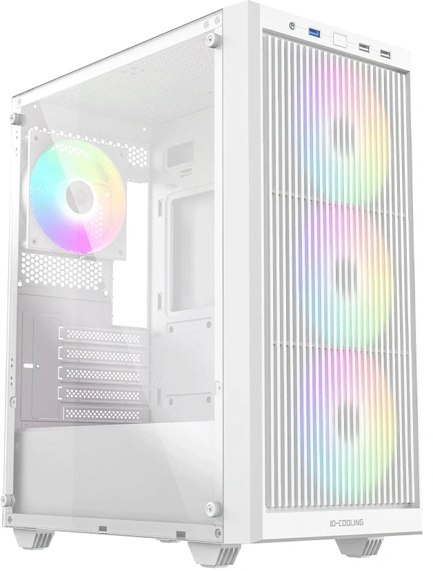 Корпус ID-Cooling Ware 310 белый без БП ATX 6x120mm 2xUSB2.0 1xUSB3.0 audio bott PSU — фото 1
