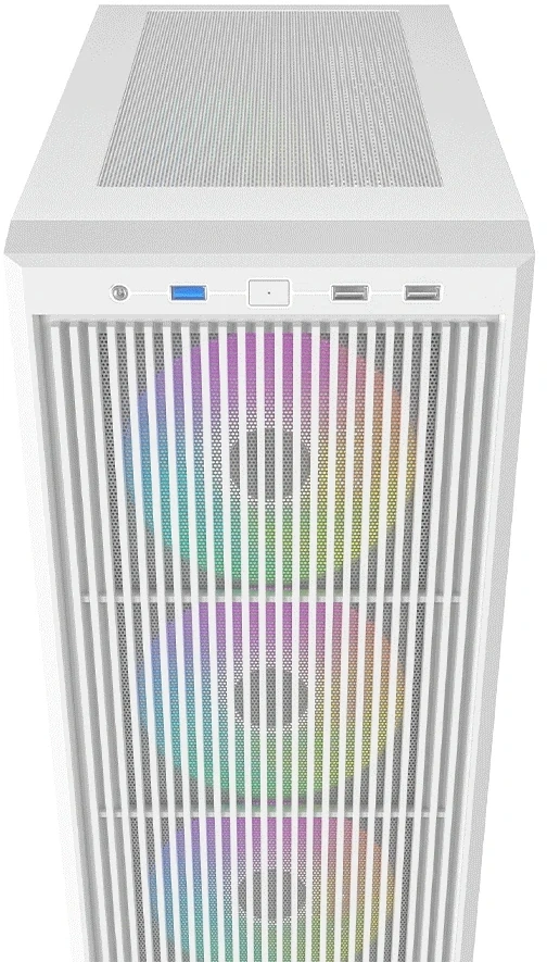 Корпус ID-Cooling Ware 310 белый без БП ATX 6x120mm 2xUSB2.0 1xUSB3.0 audio bott PSU — миниатюра 5