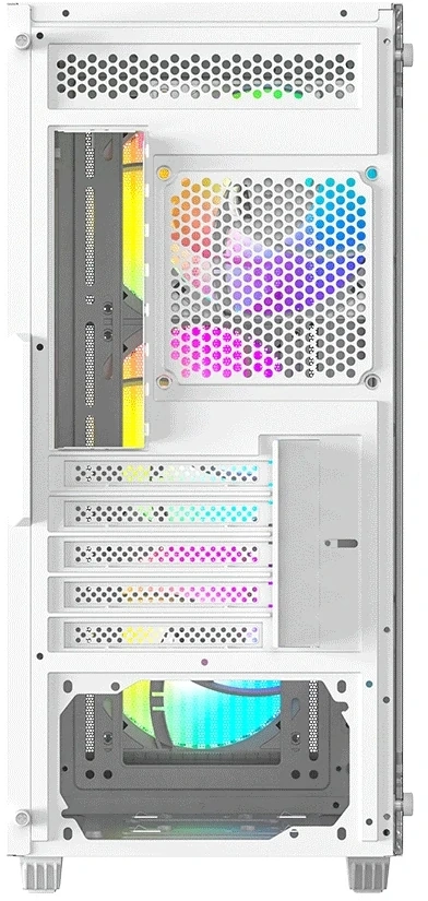 Корпус ID-Cooling Ware 310 белый без БП ATX 6x120mm 2xUSB2.0 1xUSB3.0 audio bott PSU — миниатюра 6