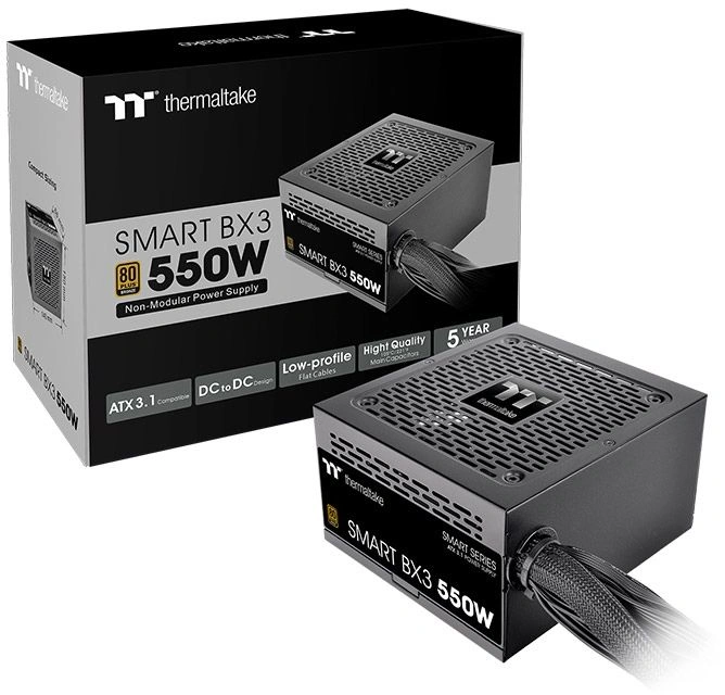 Блок питания Thermaltake ATX 550W Smart BX3 80+ bronze (20+4pin) APFC 120mm fan 4xSATA RTL — миниатюра 6