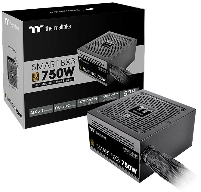 Блок питания Thermaltake ATX 750W Smart BX3 80+ bronze (20+4pin) APFC 120mm fan 4xSATA RTL — миниатюра 4