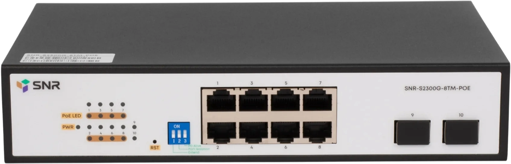 Коммутатор SNR SNR-S2300G-8TM-POE (L2) 8x1Гбит/с 2SFP 8PoE 130W управляемый — фото 1