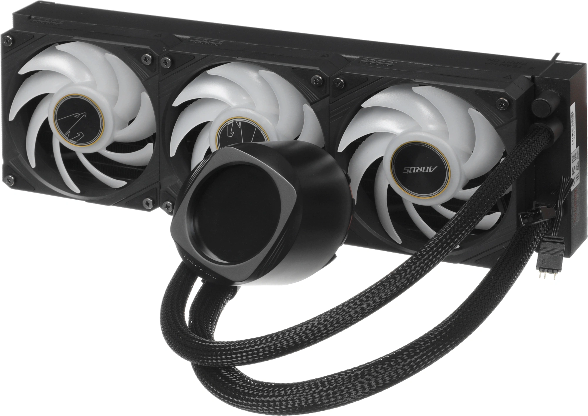 Система водяного охлаждения Gigabyte Aorus Waterforce X II 360 ARGB Soc-TR4/sTR5/AM5/AM4/1200/1700/1851 черный 4-pin 12-37.5dB Al LCD Ret (GP-AORUS WATERFORCE X II 360) — миниатюра 12