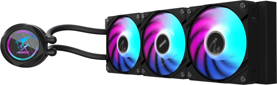Система водяного охлаждения Gigabyte Aorus Waterforce II 360 ARGB Soc-AM5/AM4/1200/1700/1851 черный 4-pin 12.8-36.9dB Al Ret (GP-AORUS WATERFORCE II 360) — миниатюра 2