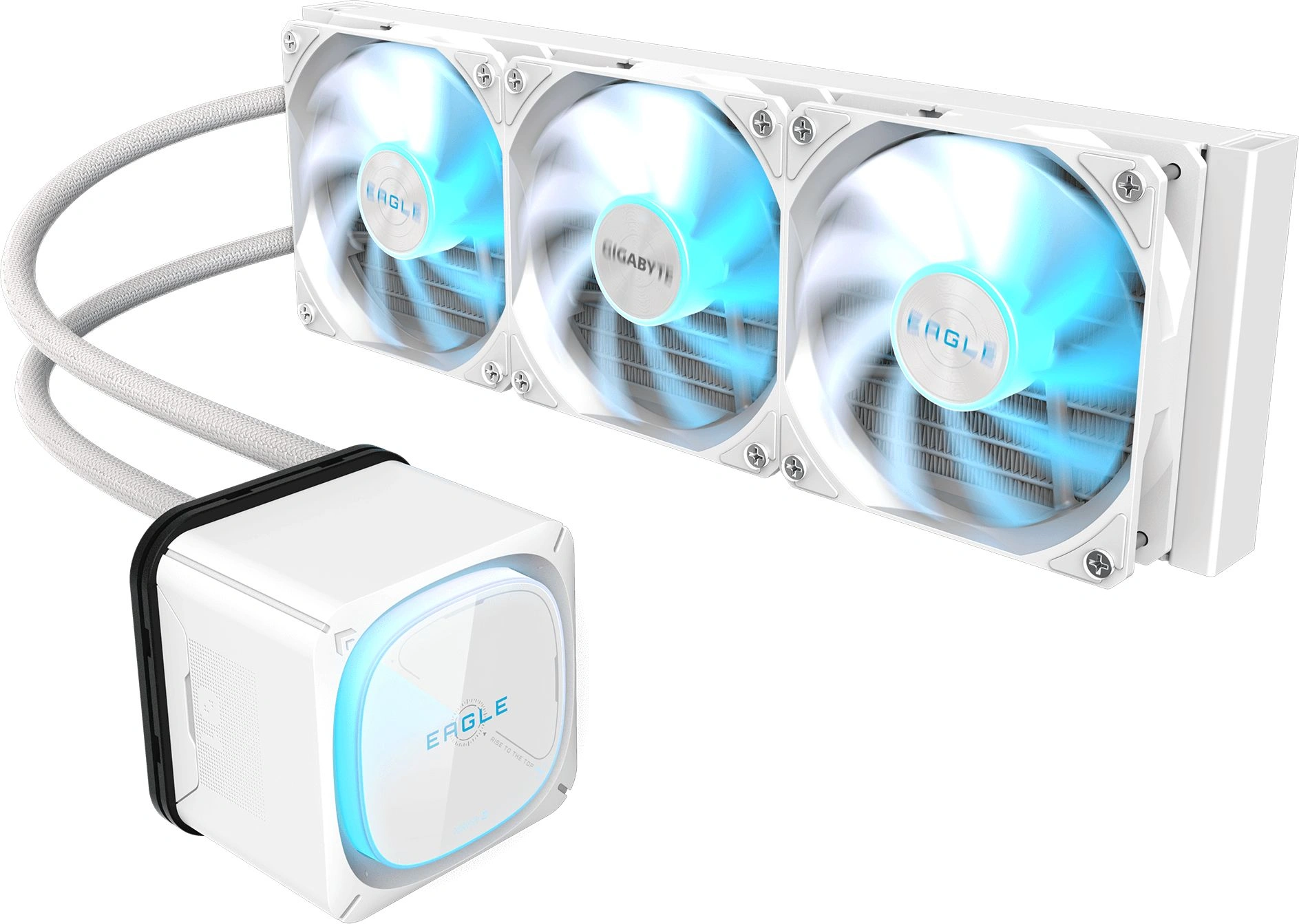 Система водяного охлаждения Gigabyte Eagle 360 ICE ARGB Soc-AM5/AM4/1200/1700/1851 белый 4-pin 13-37.6dB Al Ret (GP-GIGABYTE EAGLE 360I) — фото 1