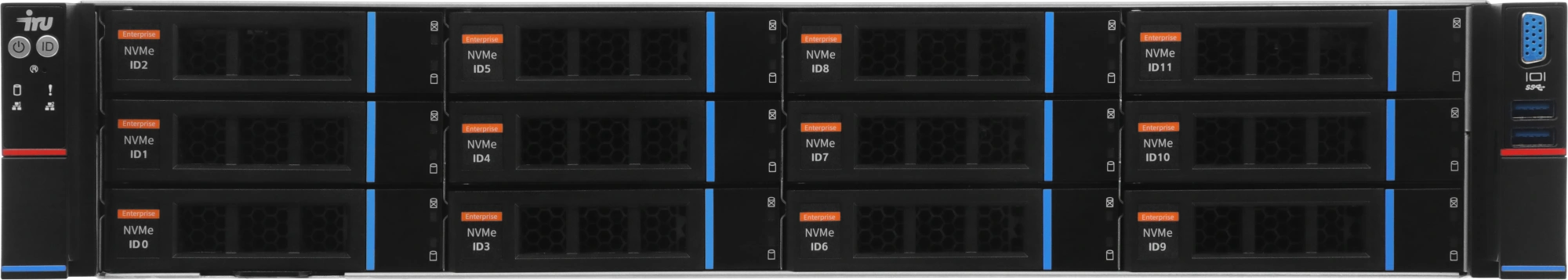Сервер IRU Rock g2212ig5 2x4410T 2x32Gb 2x480Gb 2.5" SSD SATA 9361-8I AST2600 2xGigEth 2x1600W w/o OS (2198697) — миниатюра 8