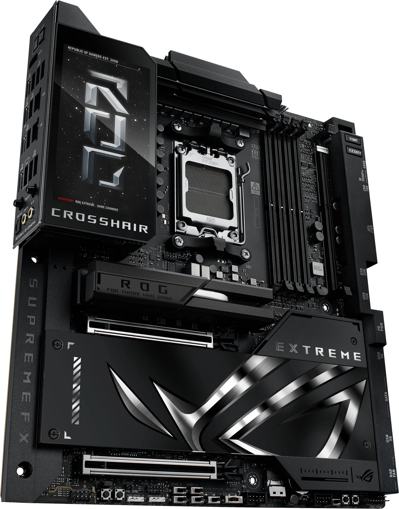 Материнская плата Asus ROG CROSSHAIR X870E EXTREME Socket AM5 AMD X870E 4xDDR5 ATX AC`97 8ch(7.1) 1 x 10Gigabit + 1 x 5Gigabit RAID+HDMI — миниатюра 3