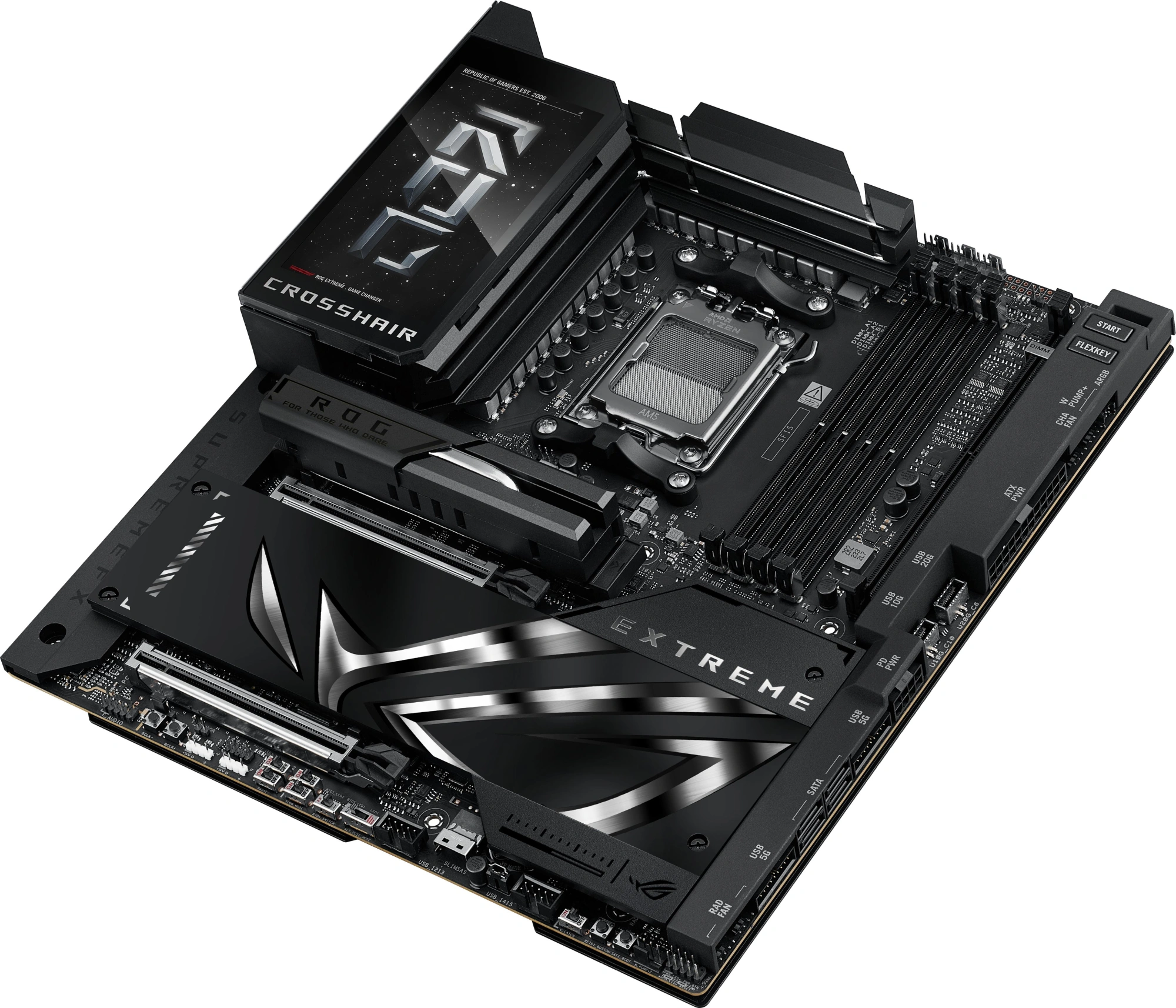 Материнская плата Asus ROG CROSSHAIR X870E EXTREME Socket AM5 AMD X870E 4xDDR5 ATX AC`97 8ch(7.1) 1 x 10Gigabit + 1 x 5Gigabit RAID+HDMI — миниатюра 5