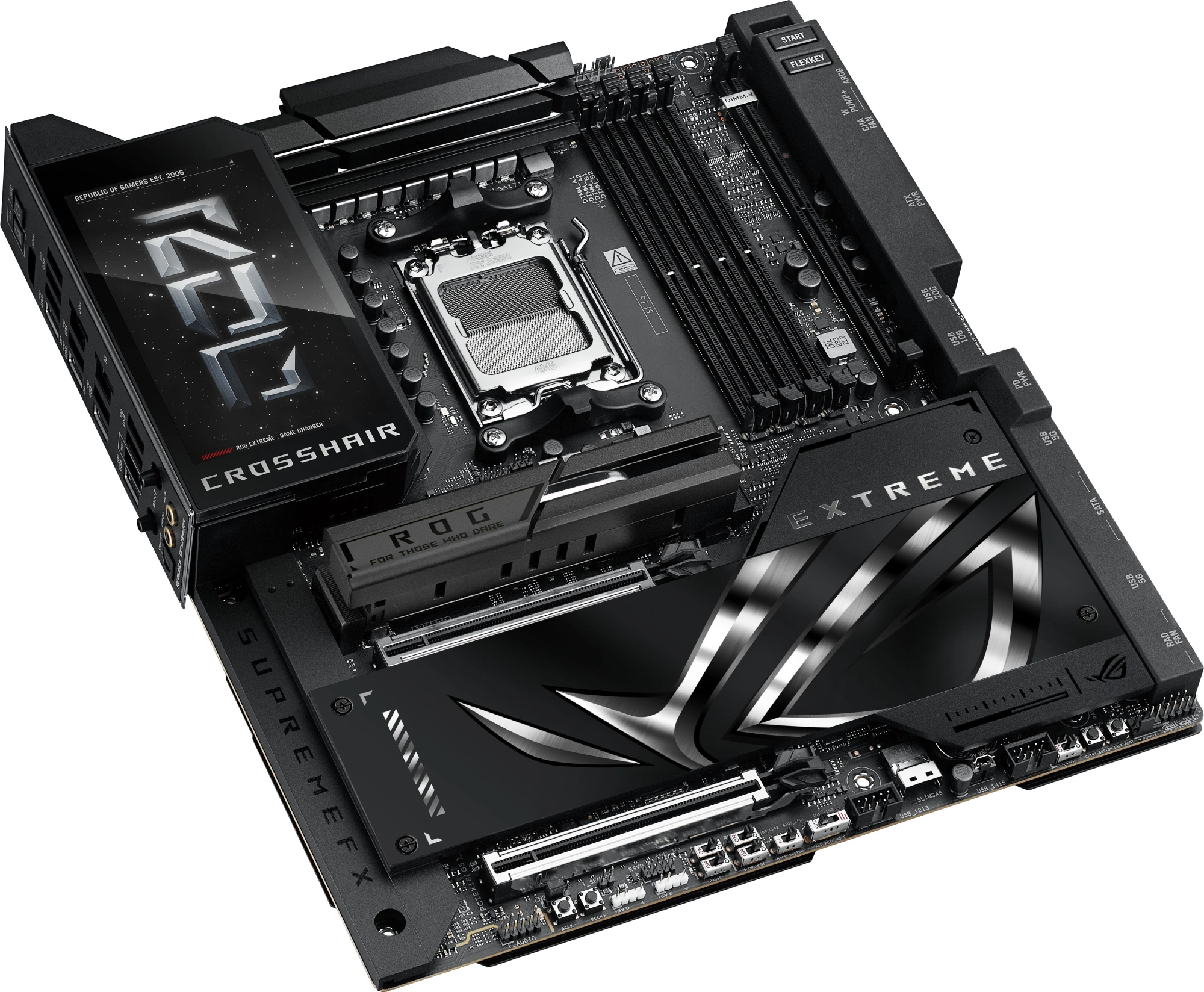 Материнская плата Asus ROG CROSSHAIR X870E EXTREME Socket AM5 AMD X870E 4xDDR5 ATX AC`97 8ch(7.1) 1 x 10Gigabit + 1 x 5Gigabit RAID+HDMI — миниатюра 6