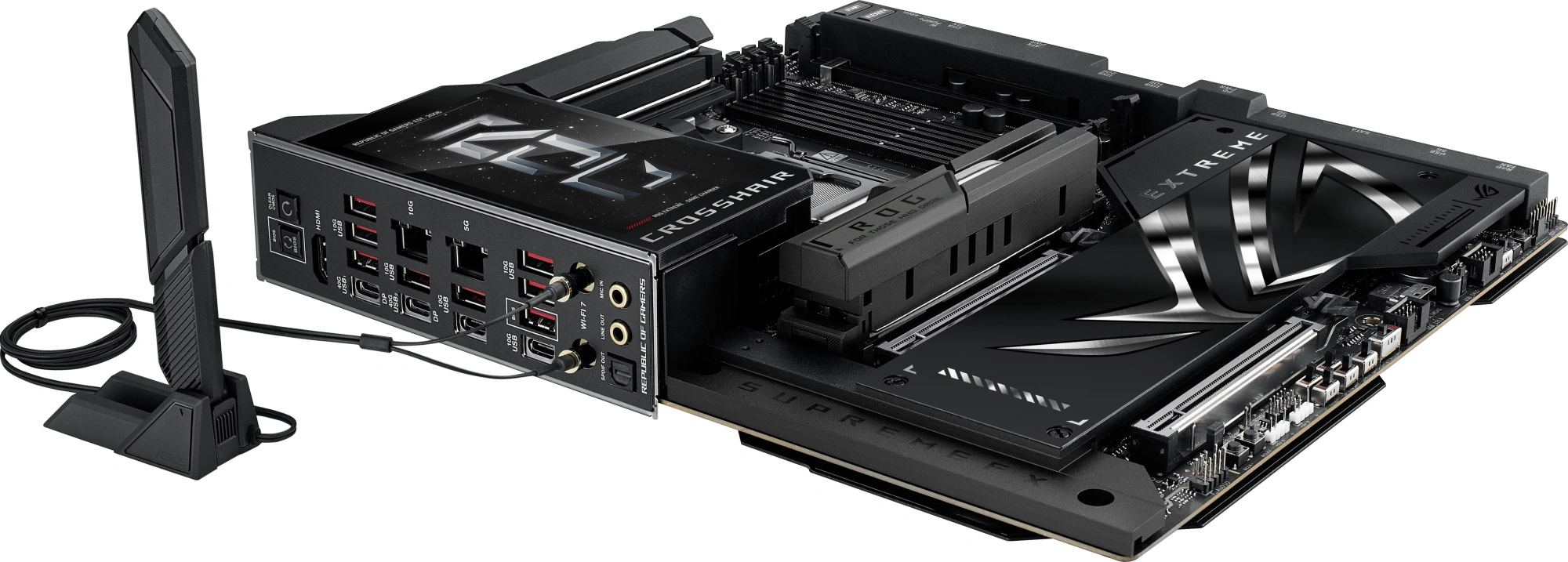 Материнская плата Asus ROG CROSSHAIR X870E EXTREME Socket AM5 AMD X870E 4xDDR5 ATX AC`97 8ch(7.1) 1 x 10Gigabit + 1 x 5Gigabit RAID+HDMI — миниатюра 8
