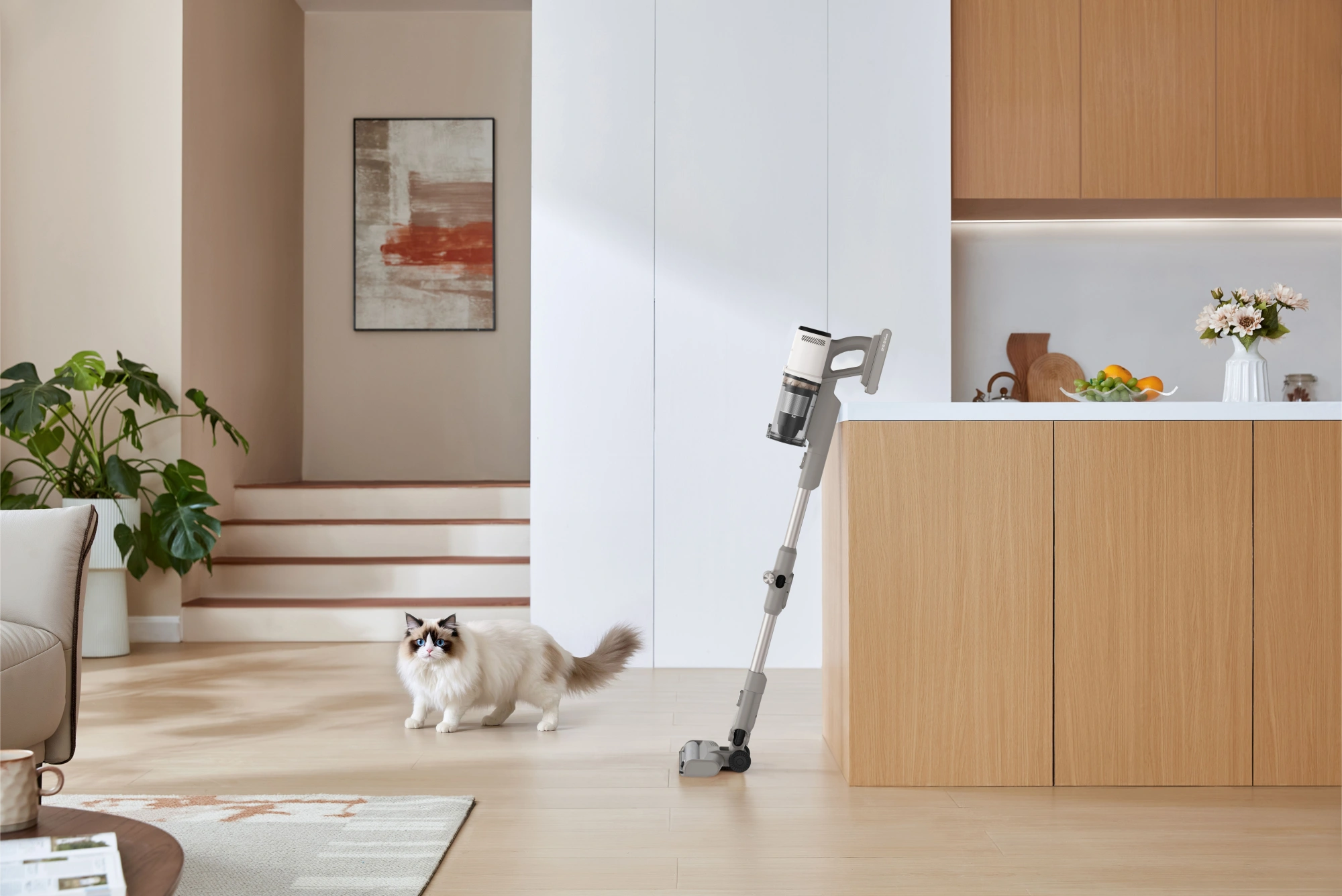 Пылесос Midea VSS P9 550Вт серый/белый — миниатюра 9