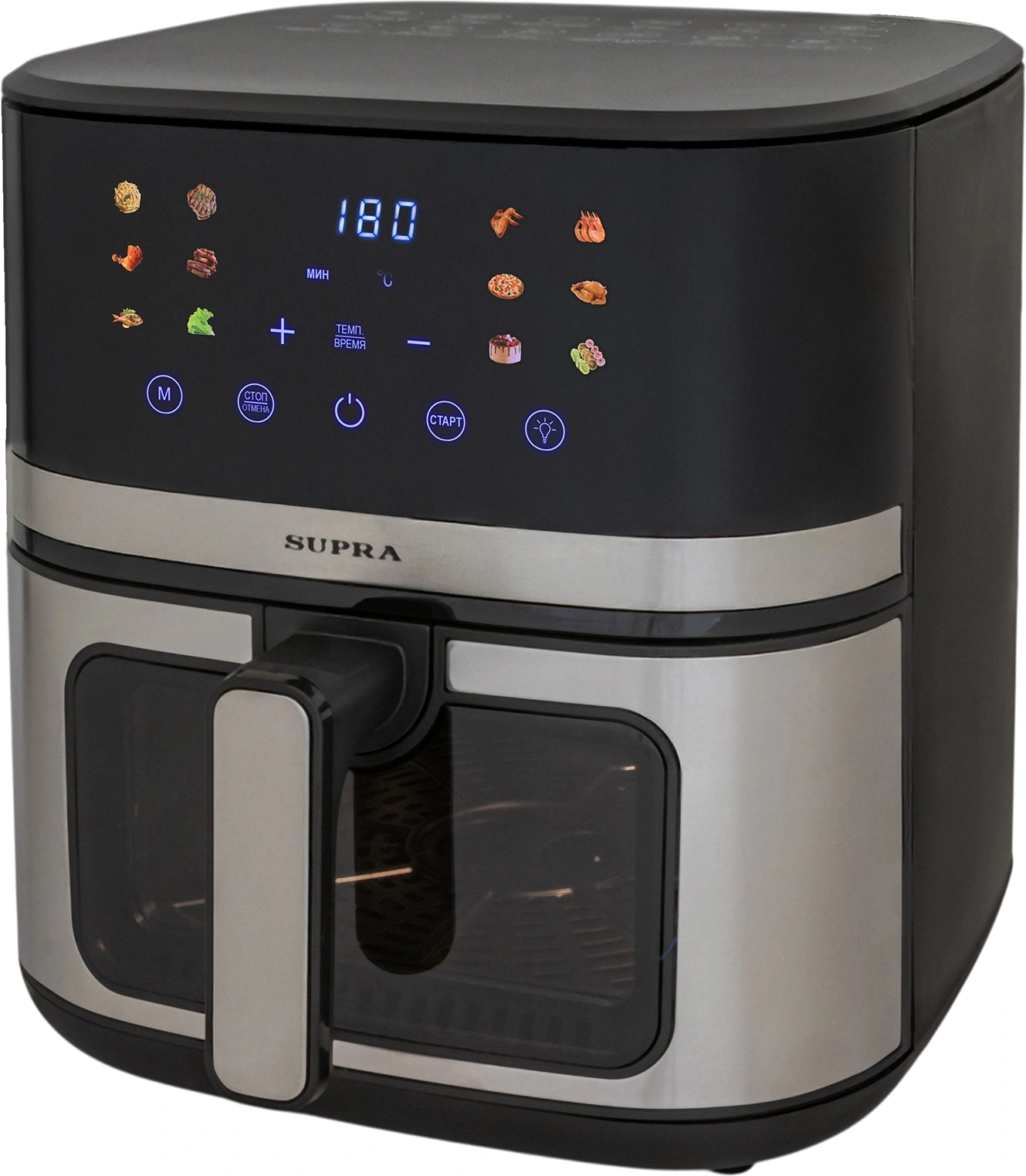 Аэрогриль Supra GS-7780 8л 1950Вт серебристый/черный — миниатюра 2