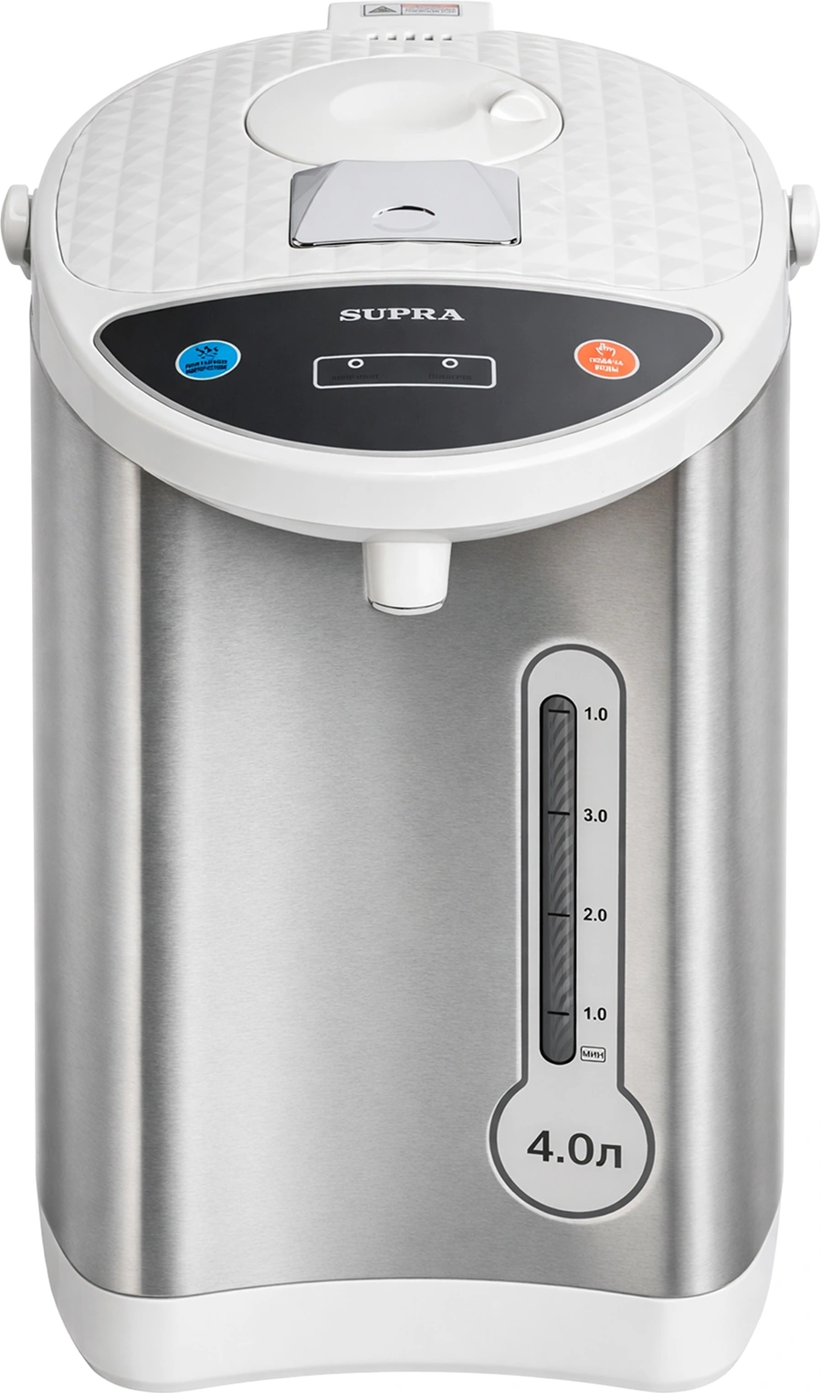 Термопот Supra TPS-4007 4л. 850Вт серебристый/белый — миниатюра 2