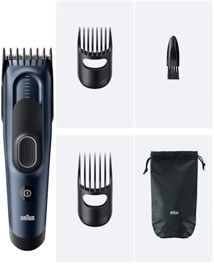 Машинка для стрижки Braun HC5550 черный (насадок в компл:2шт) — миниатюра 2