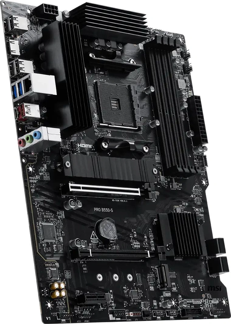 Материнская плата MSI PRO B550-S Soc-AM4 AMD B550 4xDDR4 ATX AC`97 8ch(7.1) GbLAN RAID+HDMI — миниатюра 5