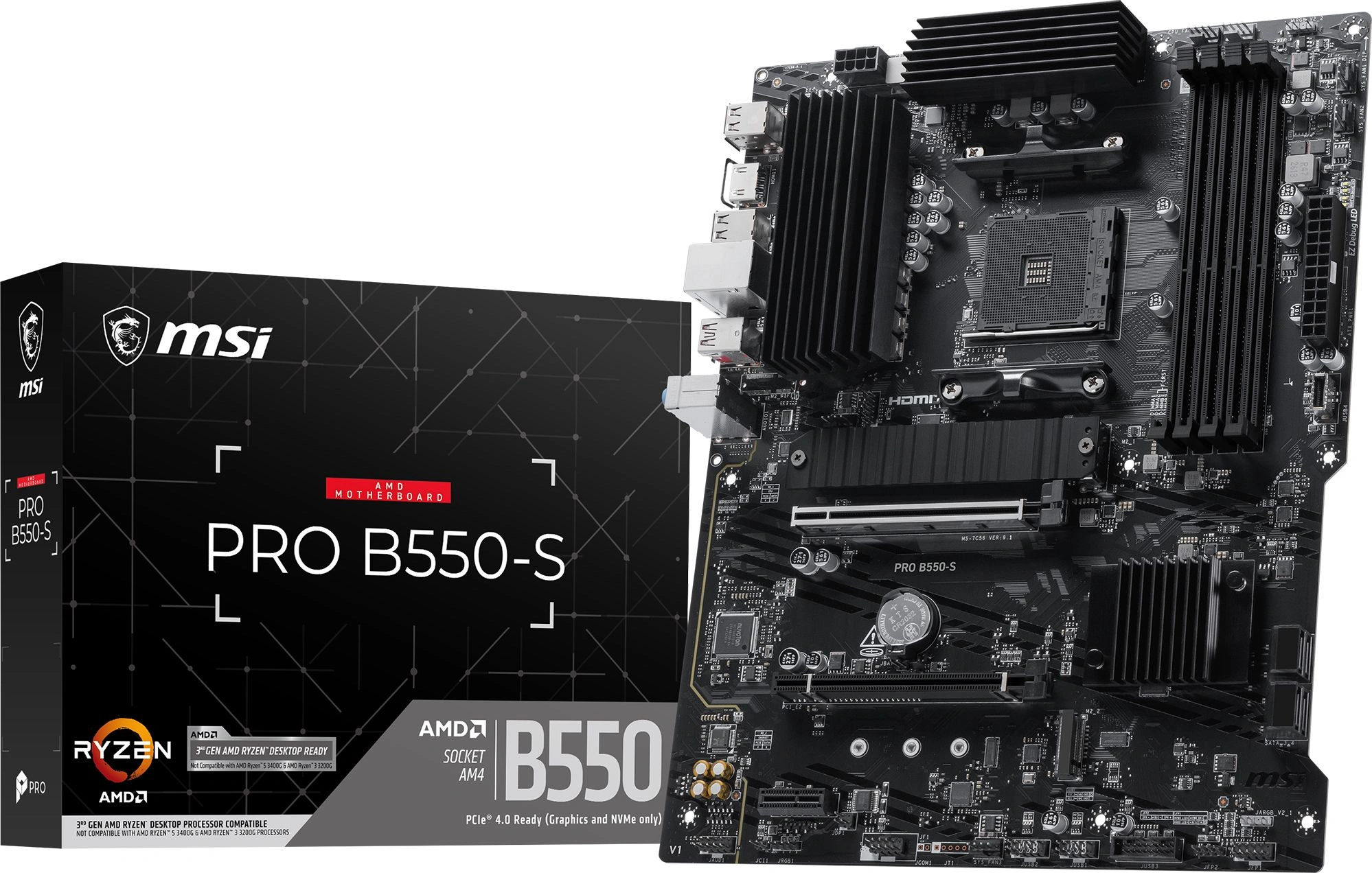Материнская плата MSI PRO B550-S Soc-AM4 AMD B550 4xDDR4 ATX AC`97 8ch(7.1) GbLAN RAID+HDMI — миниатюра 6