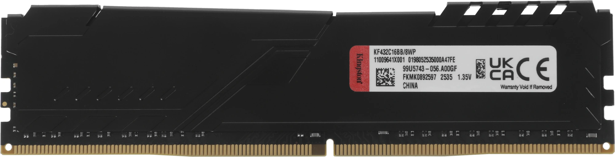 Память DDR4 8GB 3200MHz Kingston KF432C16BB/8WP Fury Beast Black RTL Gaming PC4-25600 CL16 DIMM UDIMM 288-pin 1.35В single rank с радиатором Ret — миниатюра 4
