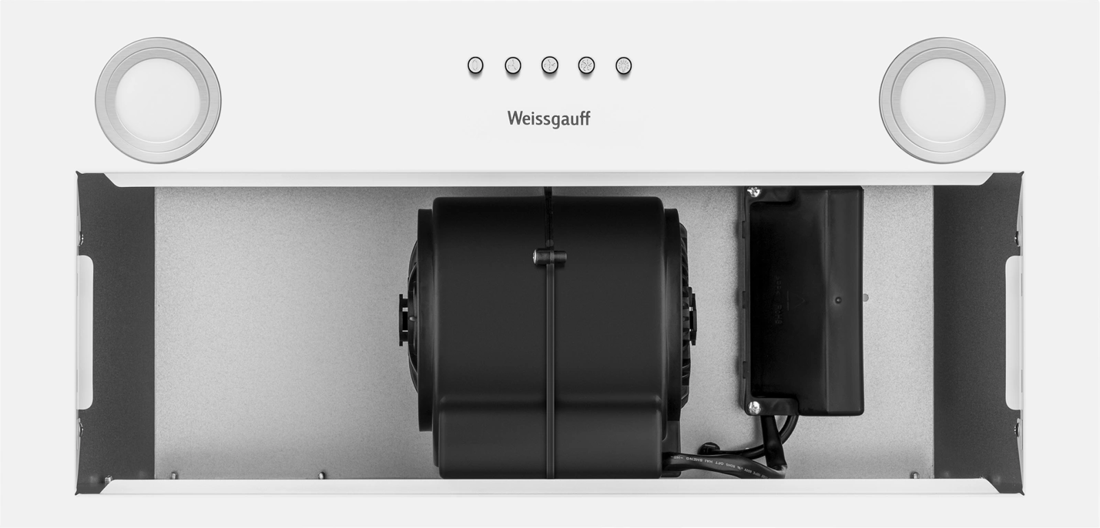 Вытяжка встраиваемая Weissgauff BOX 600 белый управление: кнопочное (1 мотор) — миниатюра 8