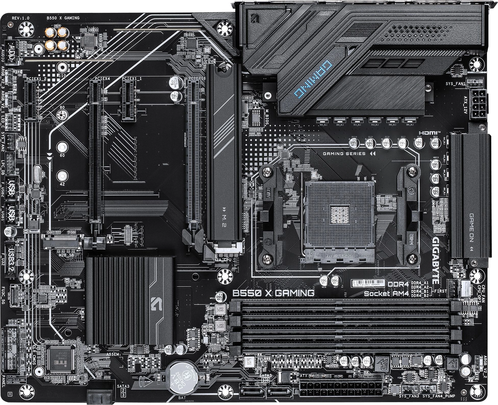 Материнская плата Gigabyte B550 X GAMING, AM4, DDR4, ATX
