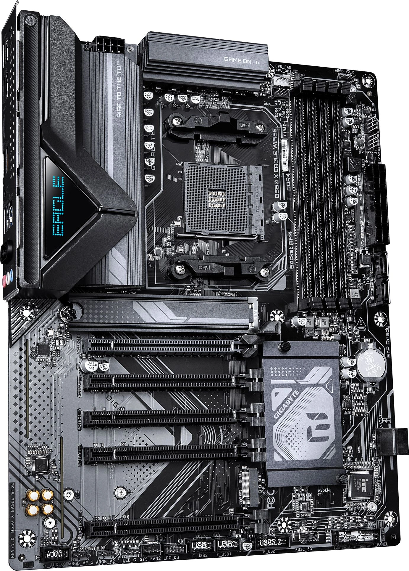 Материнская плата Gigabyte B550 X EAGLE WF6E Soc-AM4 AMD B550 4xDDR4 ATX AC`97 8ch(7.1) 2.5Gg RAID+HDMI — миниатюра 4