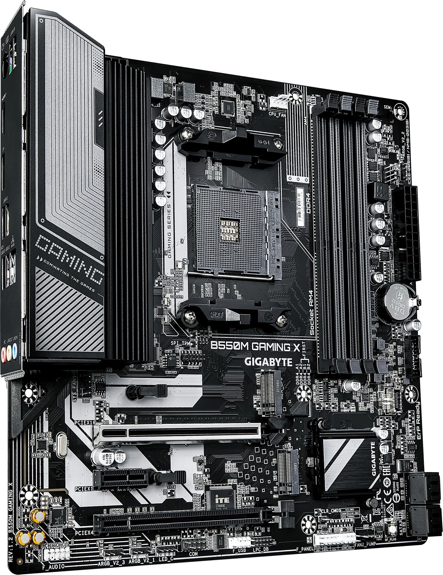 Материнская плата Gigabyte B550M GAMING X Soc-AM4 AMD B550 4xDDR4 mATX AC`97 8ch(7.1) GbLAN RAID+HDMI+DP — миниатюра 4