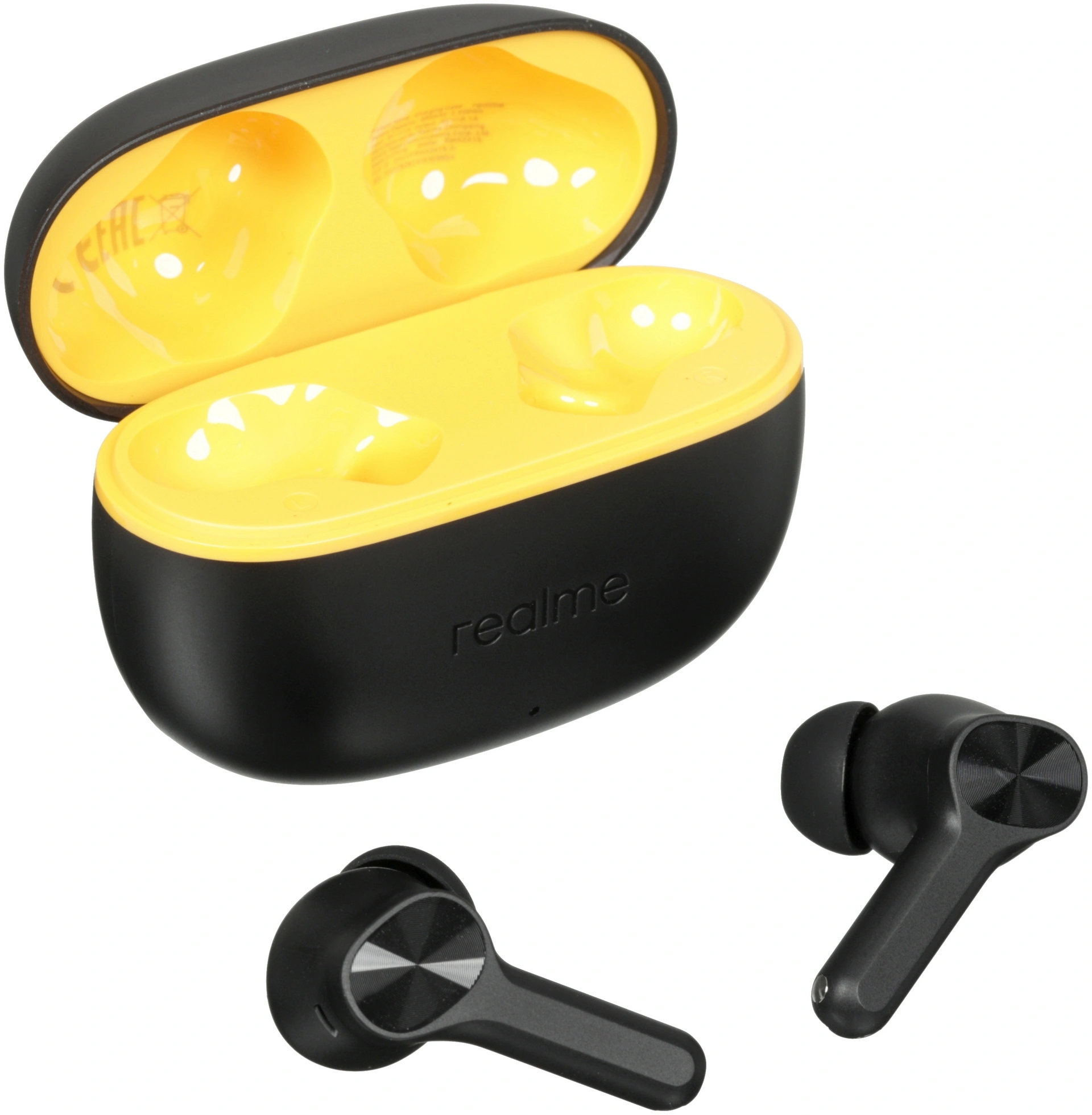 Гарнитура внутриканальные Realme TechLife Buds T200 Lite черный беспроводные bluetooth в ушной раковине (6942729003778) — фото 1