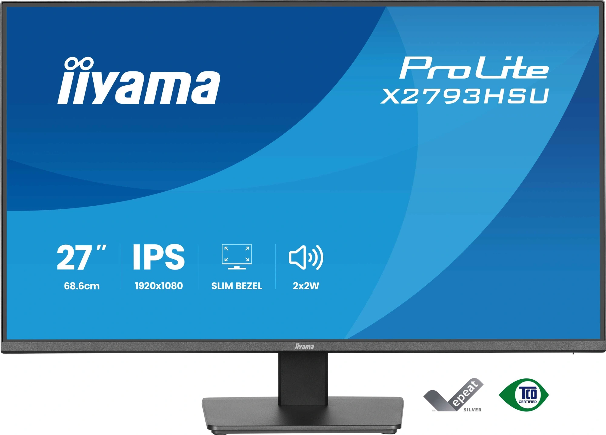 Монитор Iiyama 27" ProLite X2793HSU-B1 черный IPS LED 16:9 HDMI M/M матовая 350cd 178гр/178гр 1920x1080 120Hz DP FHD USB 4кг — фото 1