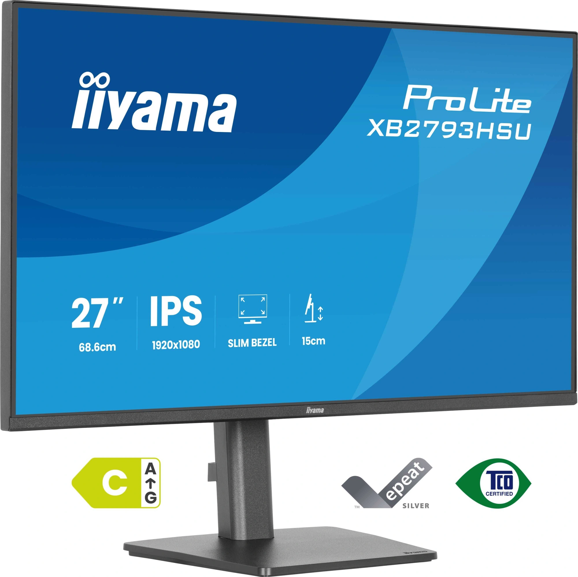 Монитор Iiyama 27" ProLite XB2793HSU-B1 черный IPS LED 1ms 16:9 HDMI M/M матовая HAS Piv 350cd 178гр/178гр 1920x1080 120Hz DP FHD USB 6кг — миниатюра 3