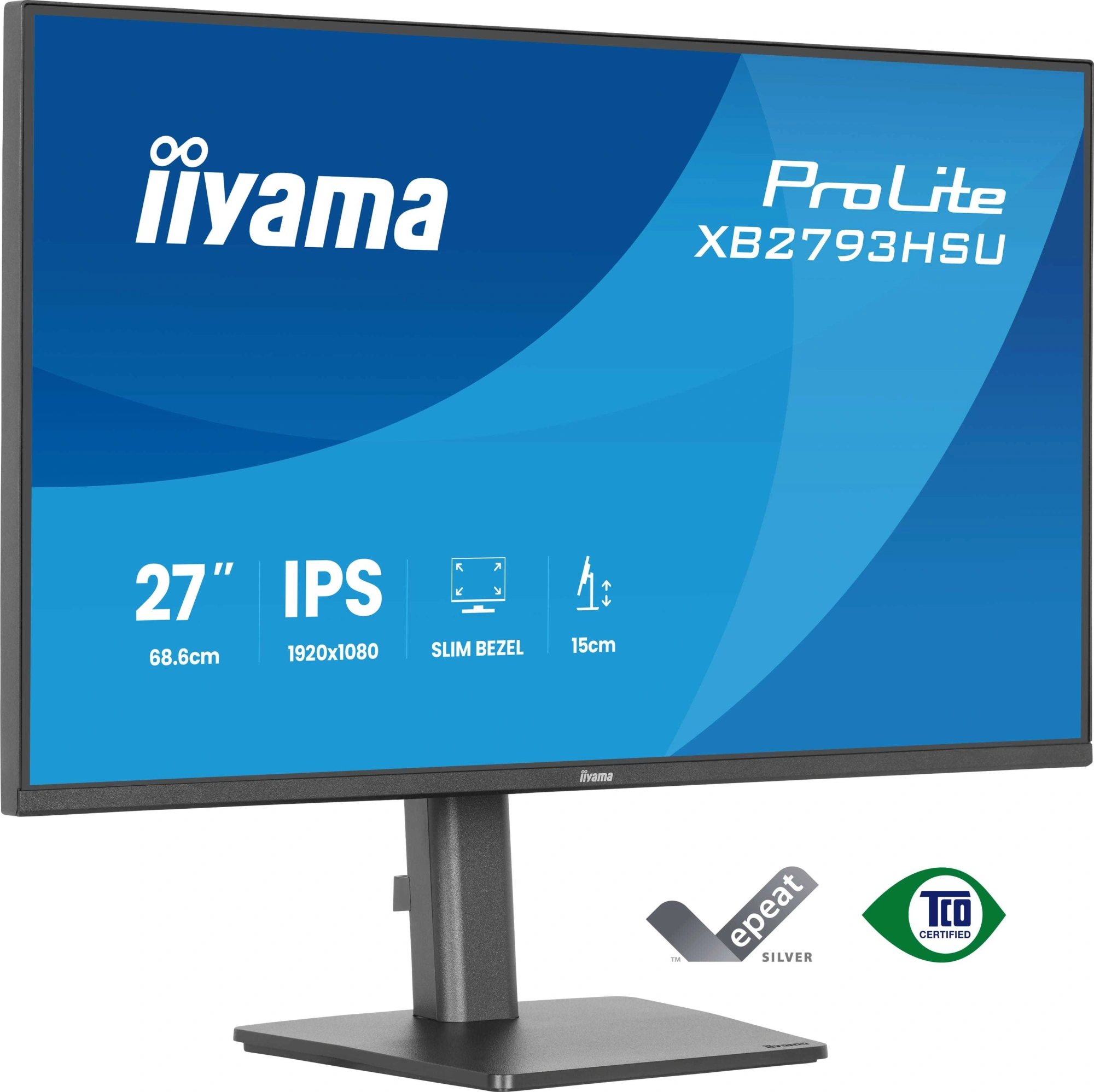 Монитор Iiyama 27" ProLite XB2793HSU-B1 черный IPS LED 1ms 16:9 HDMI M/M матовая HAS Piv 350cd 178гр/178гр 1920x1080 120Hz DP FHD USB 6кг — миниатюра 4