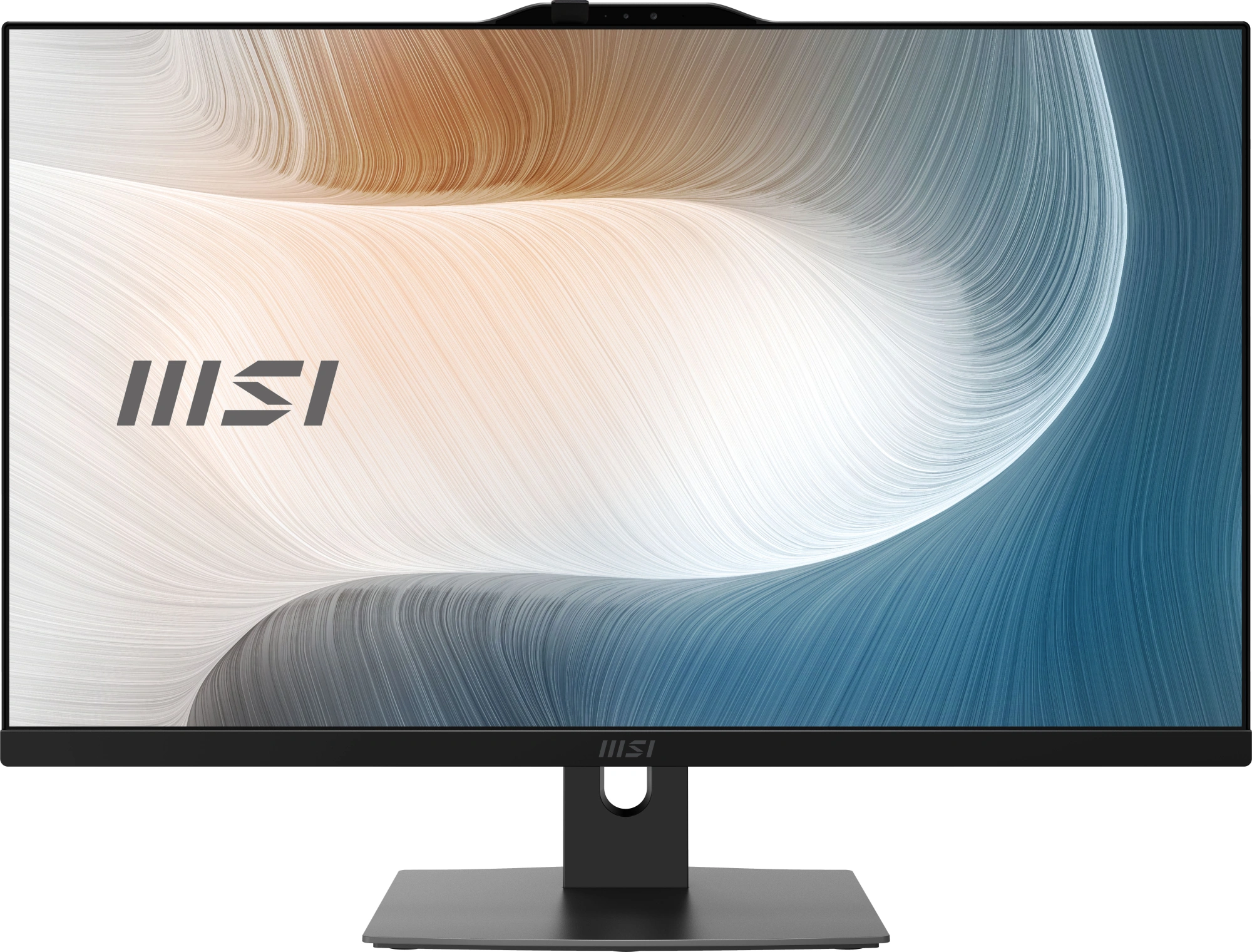 Моноблок MSI Modern AM272P 1MA-1492XRU 27" Full HD Core 3 100U (1.2) 8Gb SSD500Gb Graphics без ОС GbitEth WiFi BT 120W клавиатура мышь Cam черный 1920x1080 — фото 1