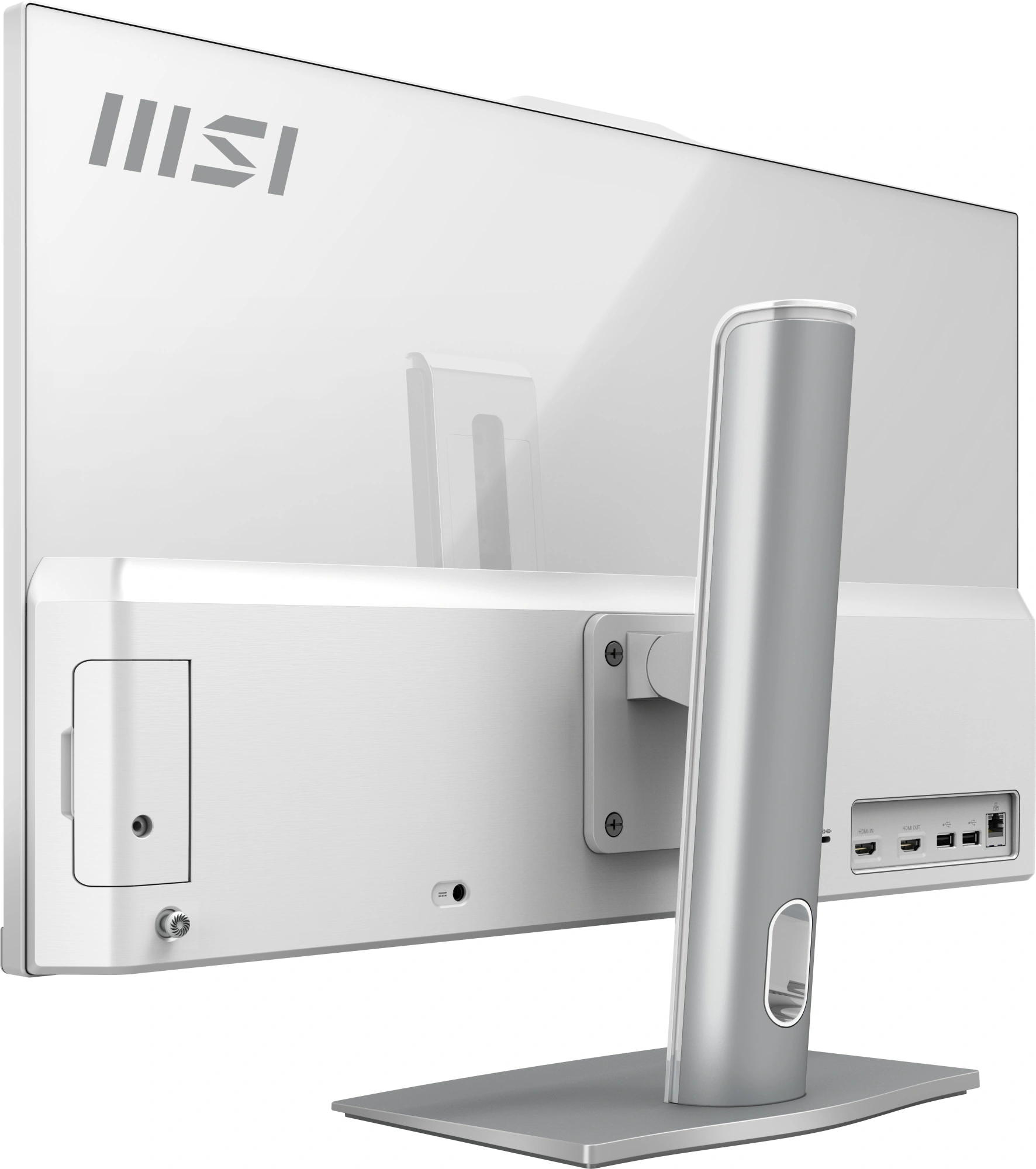 Моноблок MSI Modern AM242P 1MA-2449XRU 23.8" Full HD Core 5 120U (1.4) 8Gb SSD500Gb Graphics без ОС GbitEth WiFi BT 120W клавиатура мышь Cam белый 1920x1080 — миниатюра 9