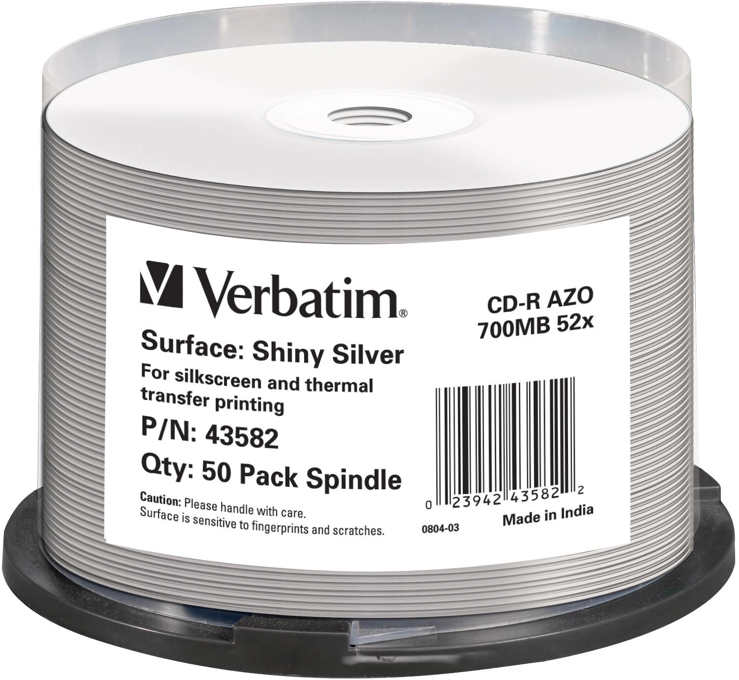 Диск CD-R Verbatim 700Mb 52x Cake Box (50шт) Printable (43582)