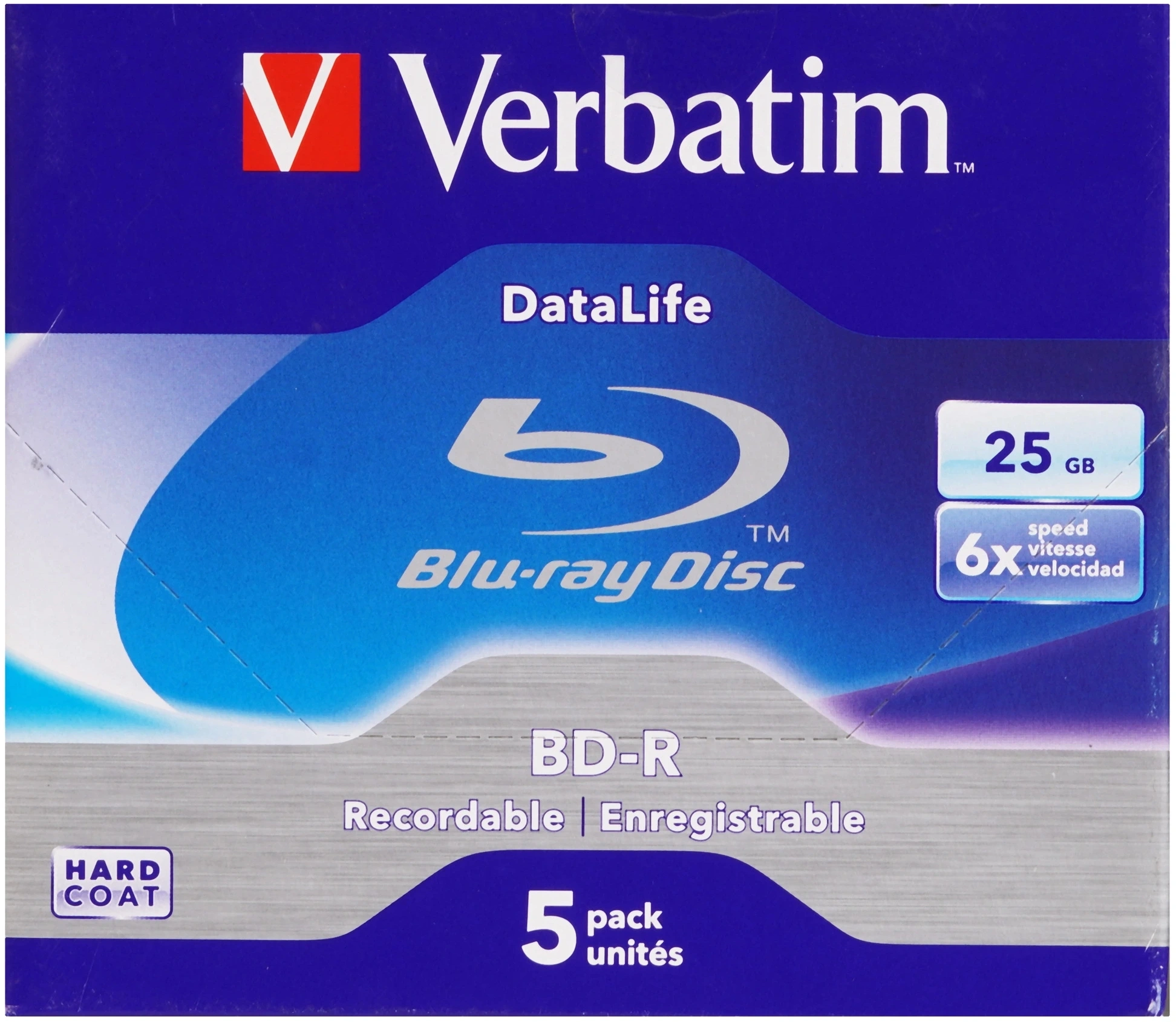 Диск BD-R Verbatim 25Gb 6x Jewel case (5шт) (43836)