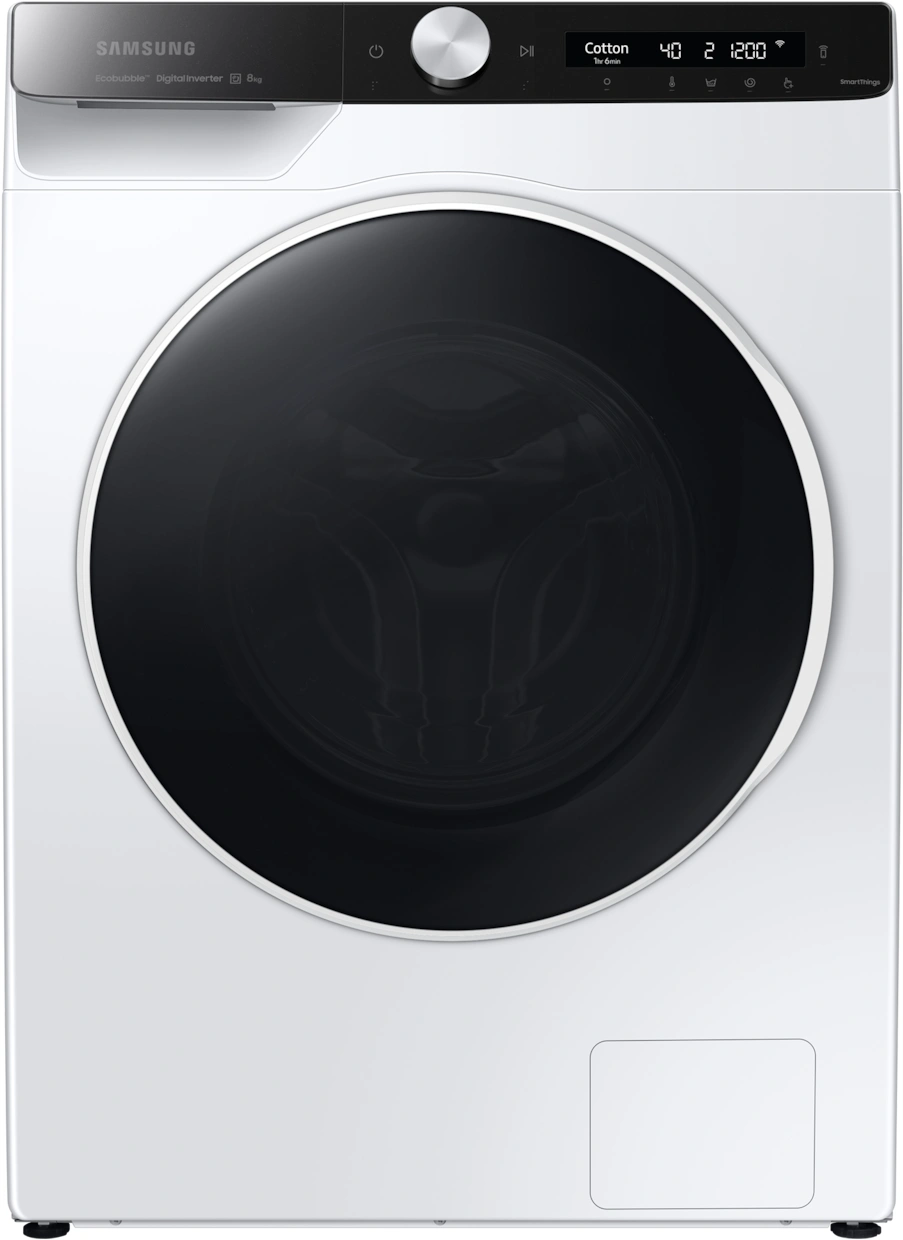 Стиральная машина Samsung WW80AG6L28WELP пан.англ. класс: A+++ загр.фронтальная макс.:8кг белый инвертор — миниатюра 2