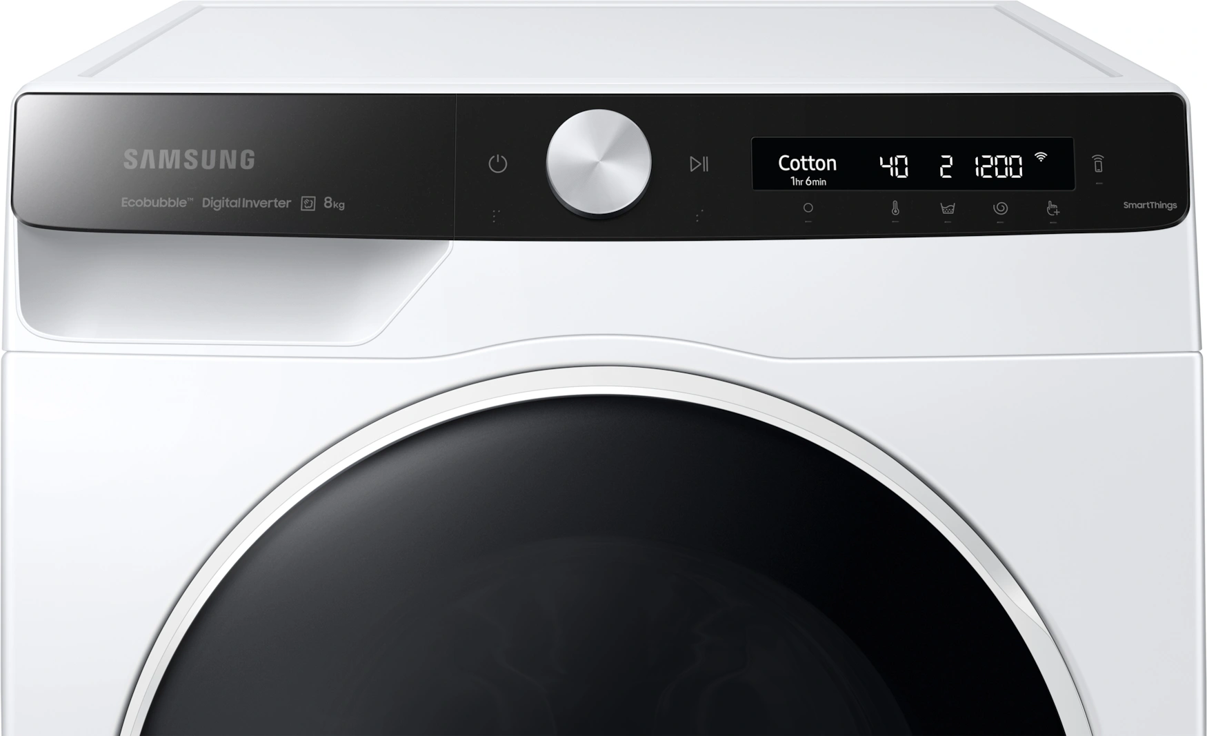 Стиральная машина Samsung WW80AG6L28WELP пан.англ. класс: A+++ загр.фронтальная макс.:8кг белый инвертор — миниатюра 7