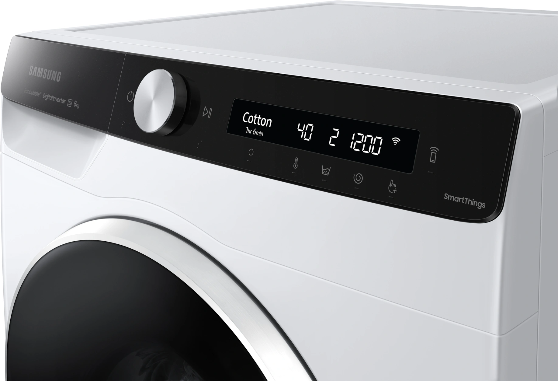 Стиральная машина Samsung WW80AG6L28WELP пан.англ. класс: A+++ загр.фронтальная макс.:8кг белый инвертор — миниатюра 8