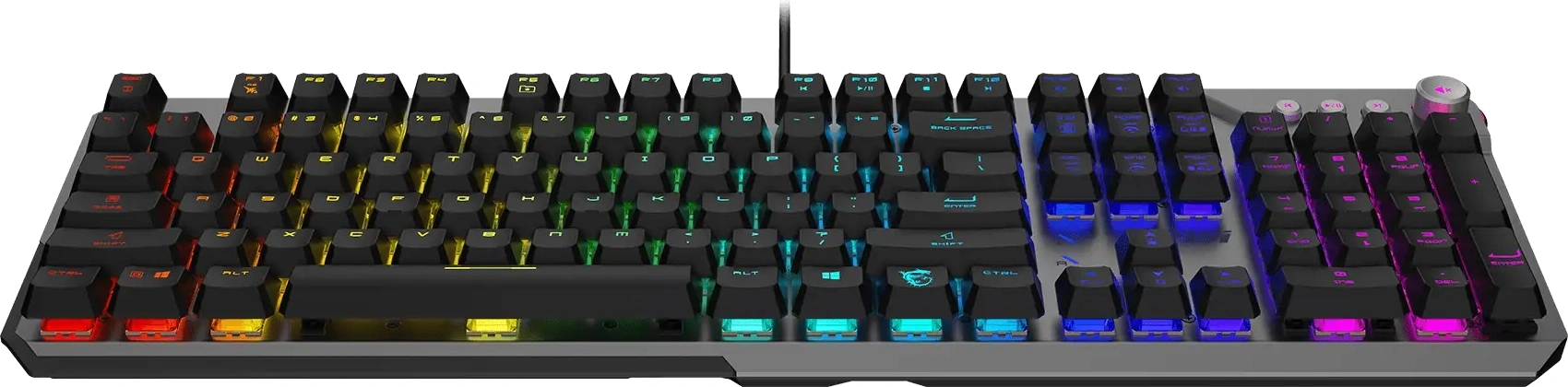 Клавиатура MSI Strike 600 V2 механическая черный USB Multimedia for gamer LED (S11-04RU261-CLA) кабель 1.8м — миниатюра 4