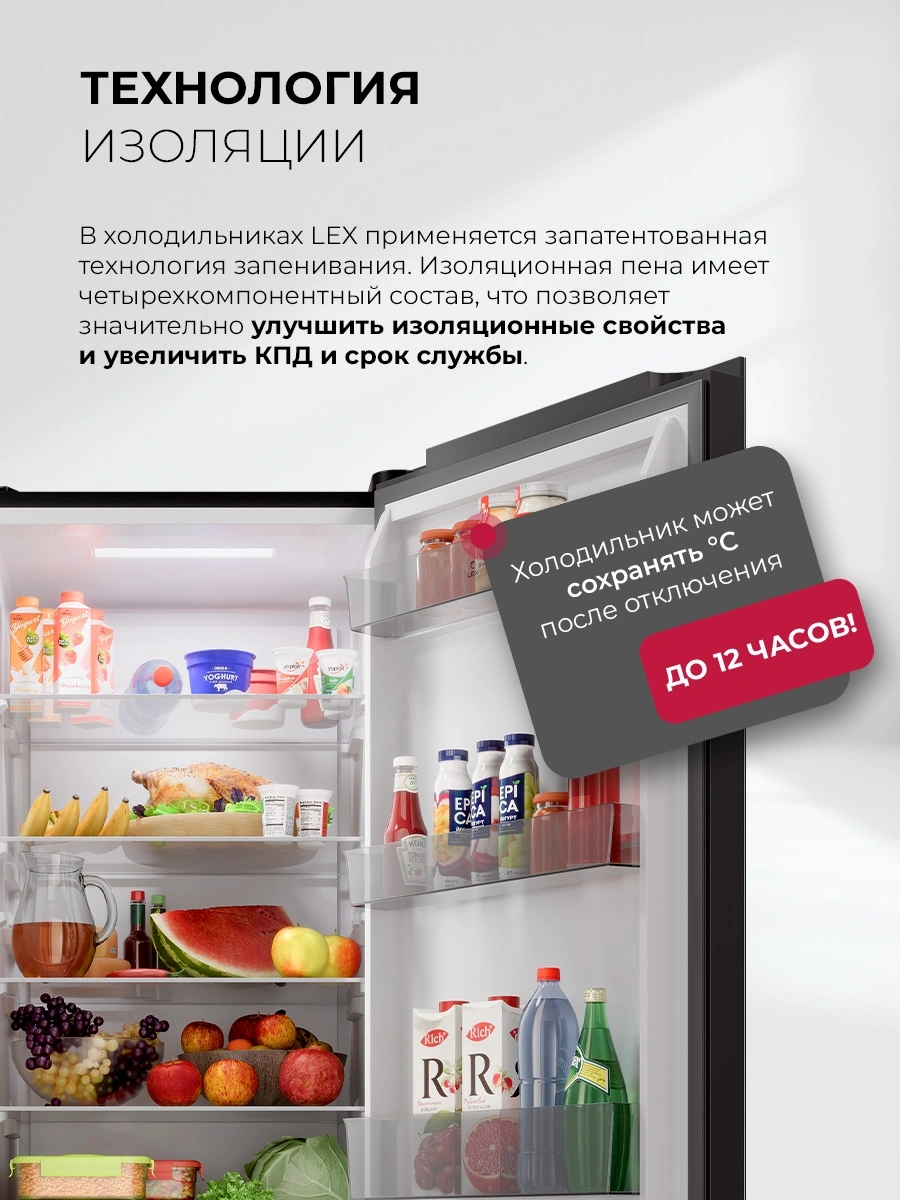 Холодильник Lex LKB400GRGID 2-хкамерн. серый глянц. инвертер — миниатюра 16