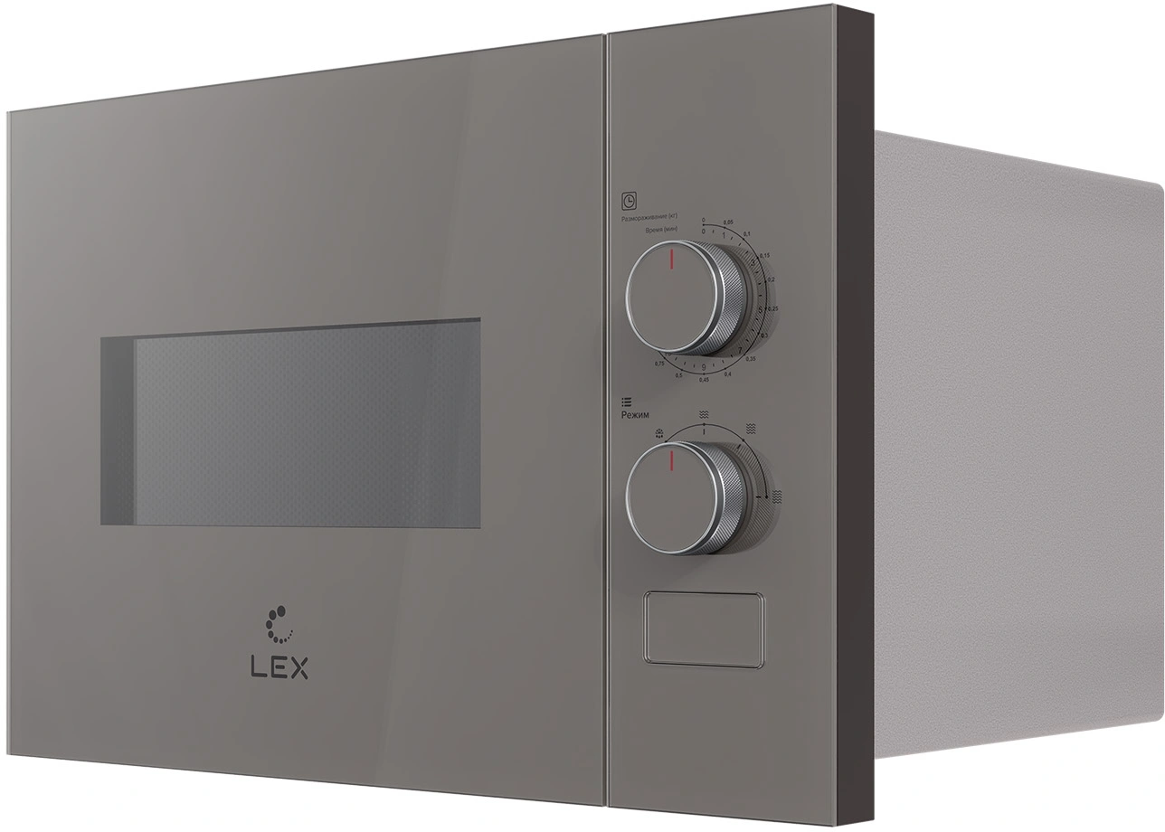 Микроволновая печь Lex BIMO 15.01N GR 15л. 600Вт серый (встраиваемая) — миниатюра 2