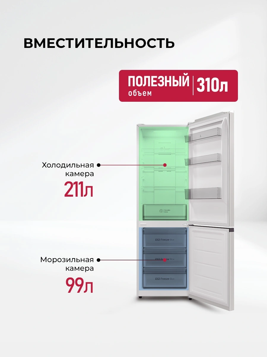 Холодильник Lex LKB350WHID 2-хкамерн. белый глянц. инвертер — миниатюра 14