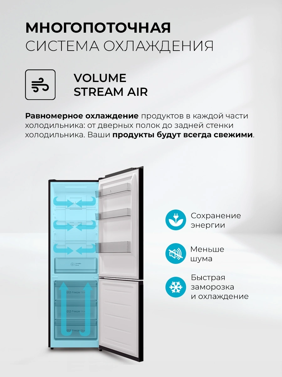 Холодильник Lex LKB350DRID 2-хкамерн. темно-серый глянц. инвертер — миниатюра 10