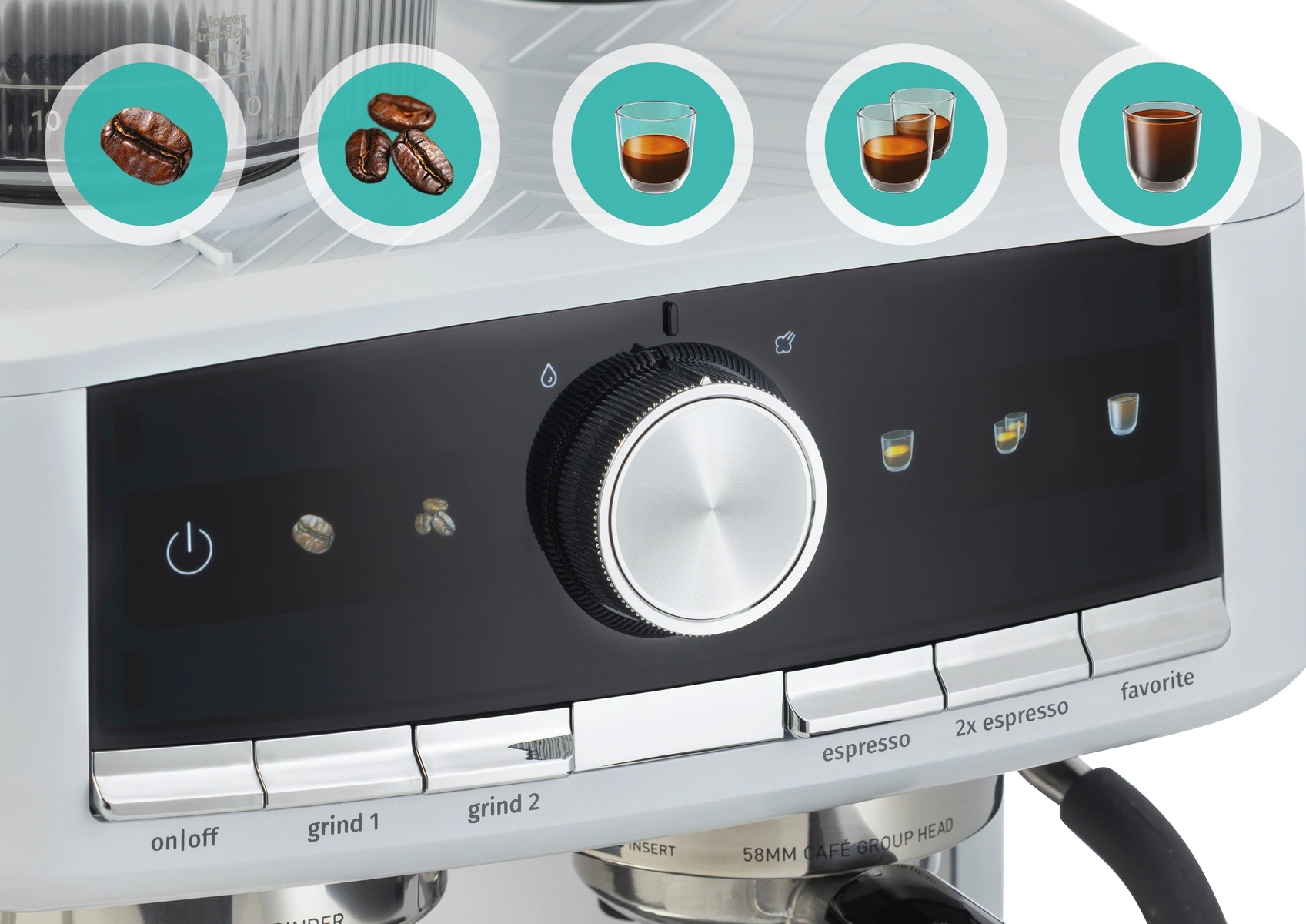 Кофеварка рожковая Gorenje GSACM20W 1550Вт белый/черный — миниатюра 13