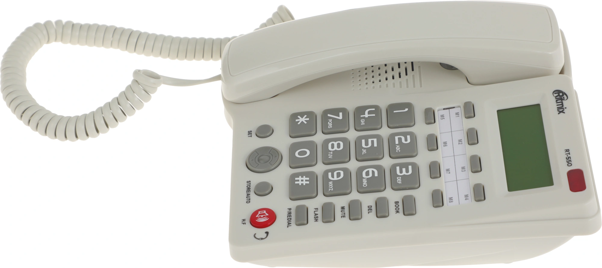 Телефон проводной Ritmix RT-550 белый/серый — миниатюра 3