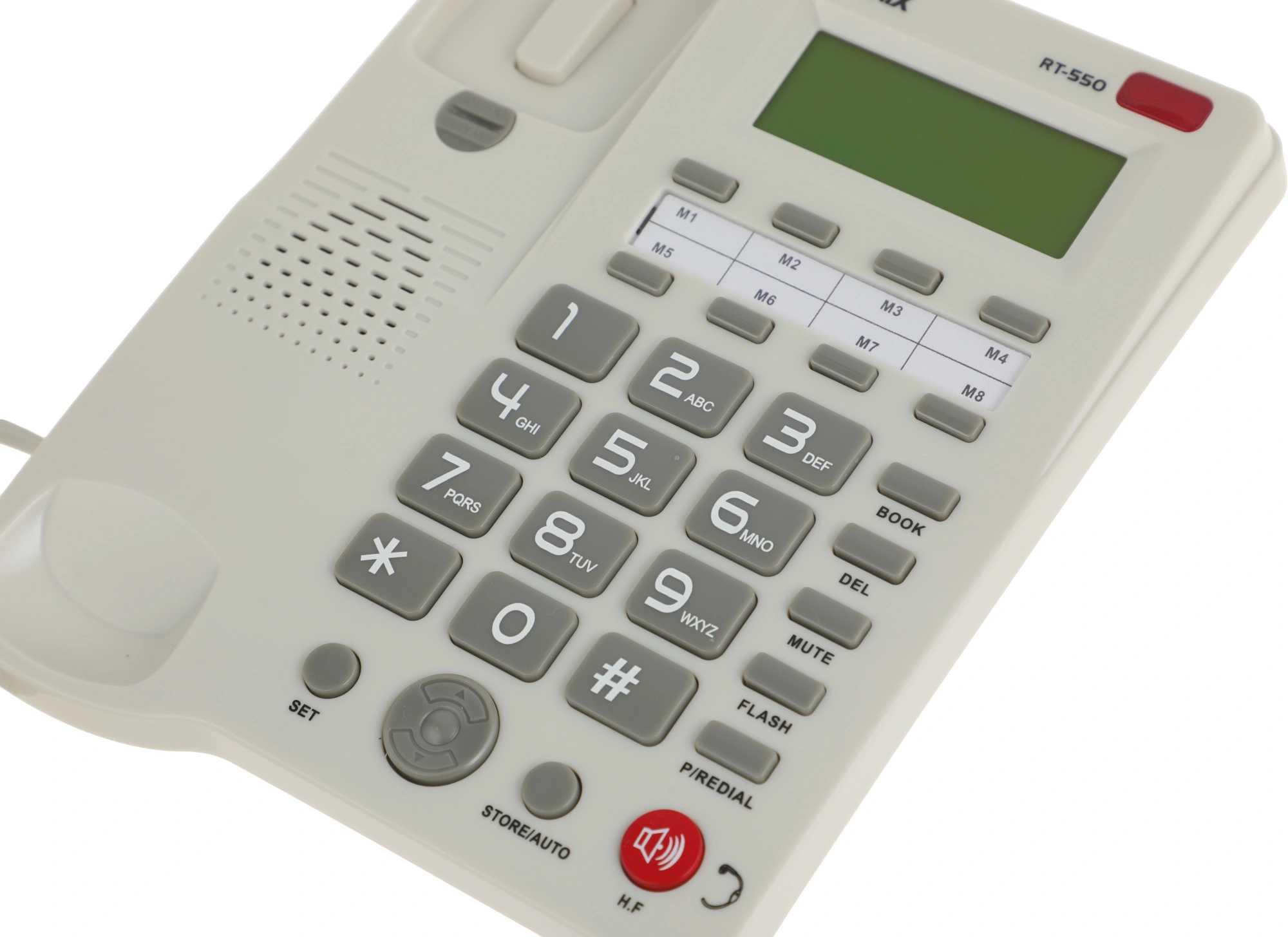 Телефон проводной Ritmix RT-550 белый/серый — миниатюра 5