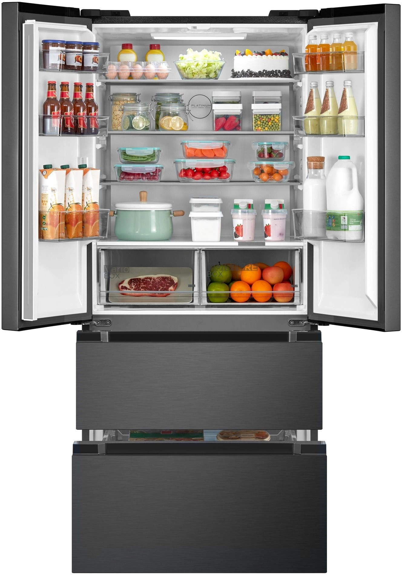 Холодильник Midea MDRF692MIE45 2-хкамерн. черный инвертер — фото 1