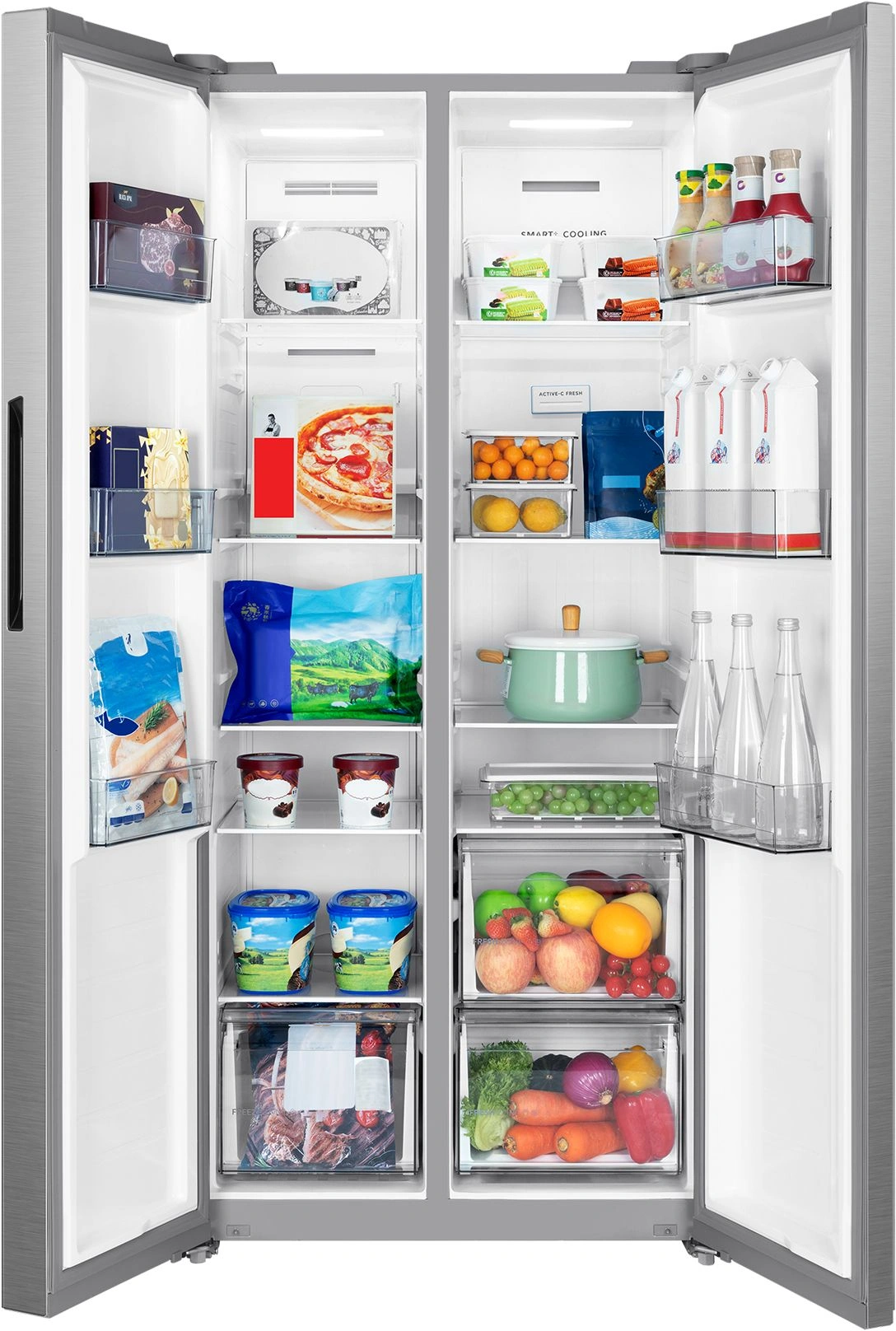 Холодильник Midea MDRS620FGF46 2-хкамерн. нержавеющая сталь инвертер — фото 1