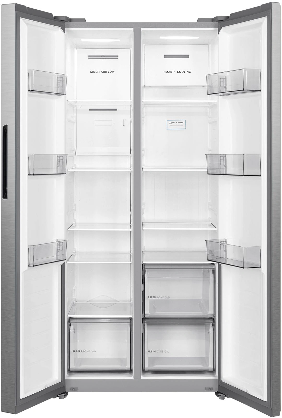 Холодильник Midea MDRS620FGF46 2-хкамерн. нержавеющая сталь инвертер — миниатюра 7